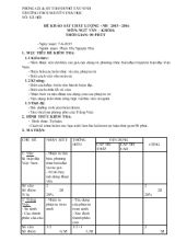 Đề khảo sát chất lượng - Năn học 2015 - 2016 môn Ngữ văn  Khối 6